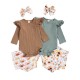 Cross-border Amazon foreign trade supply of INS spring, autumn and winter infant and toddler clothing, rainbow striped embroidered long-sleeved top and T-shirt