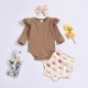 Cross-border Amazon foreign trade supply of INS spring, autumn and winter infant and toddler clothing, rainbow striped embroidered long-sleeved top and T-shirt