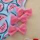 Foreign Trade European and American Children's Swimsuits, Girls' Clothing, INS, Cute Watermelon Print Bow One-Piece Swimsuit