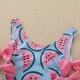 Foreign Trade European and American Children's Swimsuits, Girls' Clothing, INS, Cute Watermelon Print Bow One-Piece Swimsuit
