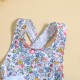 Cross-border Exclusive: Hot-selling Yellow Sunflower Print Cross-strap Triangle Drawstring Swimsuit, Two-Piece Set