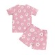 Cross-border summer girls' camisole with daisy pattern, sweet shorts, two-piece, girls' fresh and trendy clothing.