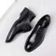 Men's leather shoes, business formal, genuine leather soft-soled, breathable, cross-border casual shoes, British-style groom's wedding suit derby shoes.
