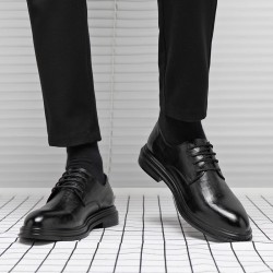 Cross-border shipping of business formal leather shoes, men's pointed-toe shoes, casual British soft leather suits for grooms and weddings.