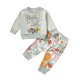 Foreign trade cross-border supply: European and American infant and toddler children's forest animal print long-sleeved knotted sleeping bag pajamas bodysuit.