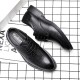 Men's business formal leather shoes, premium-looking, pointed-toe, height-enhancing casual shoes, British-style groom's wedding shoes, genuine leather soft leather. Suits