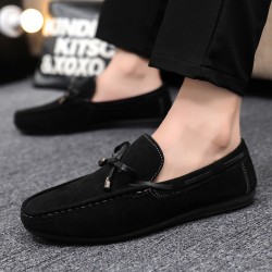 Cross-border delivery of summer men's breathable moccasins, slip-on casual shoes, trendy and versatile work shoes