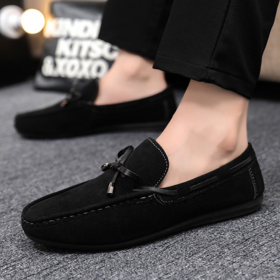 Cross-border delivery of summer men's breathable moccasins, slip-on casual shoes, trendy and versatile work shoes
