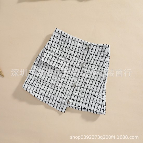 Cross-border Foreign Trade Exclusive: Girls' Clothing Round-neck, buttoned, solid, comfortable, long-sleeved, ribbed dress. Cross-border Foreign Trade Exclusive: Girls' Clothing Round-neck, buttoned, solid, comfortable, long-sleeved, ribbed dress.