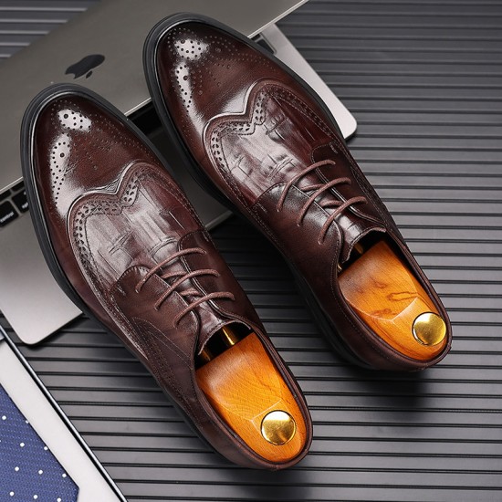 2023 spring hot-selling men's leather shoes, men's genuine leather shoes for business, formal, casual, breathable, fashionable wedding shoes.