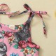 Foreign trade spring and autumn baby girls' clothing: floral print, round neck, buttoned, casual, comfortable long-sleeved sweatshirt set. Foreign trade spring and autumn baby girls' clothing: floral print, round neck, buttoned, casual, comfortable long-sleeved sweatshirt set.