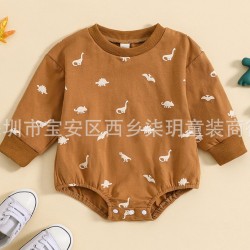 Cross-border girls' long-sleeved floral swimsuit, fresh-looking baby bodysuit in four colors.