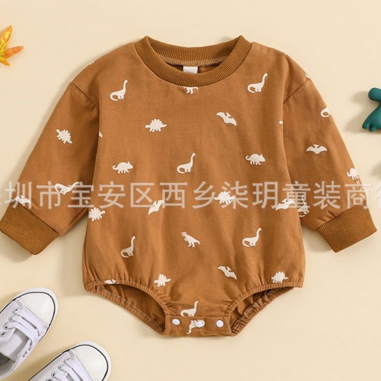 Cross-border girls' long-sleeved floral swimsuit, fresh-looking baby bodysuit in four colors.