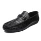 Low-top casual loafers, breathable, trendy, versatile black leather slip-on shoes, trendy work loafers, foreign trade dropshipping