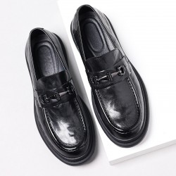 New men's business formal leather shoes, new casual wholesale, men's leather shoes, thick-soled, non-slip, breathable loafers