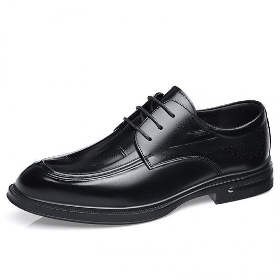 2024 autumn new top-grain cowhide men's high-end, breathable British-style formal business, groom's wedding shoes
