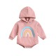 Cross-border Amazon: Fashionable boys' "Forever Love You" letter-printed shirt for girls, with a round neck, long-sleeved, bright red one-piece sweatshirt.
