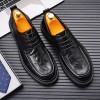 Top-grain sheepskin men's leather shoes, breathable, British-style men's trendy shoes, spring casual wholesale, genuine leather, new Korean-style men's shoes.