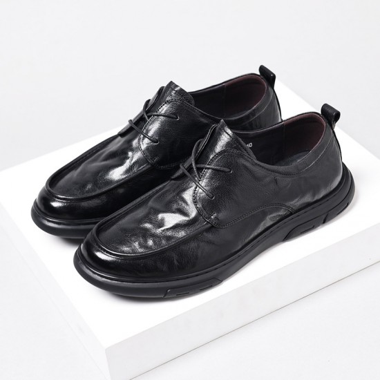 New casual wholesale men's leather shoes, genuine leather, Korean-style, soft leather, non-slip, breathable, trendy, comfortable men's leather shoes.