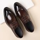 New top-grain cowhide men's leather shoes, business formal, genuine leather wedding shoes, commuting, British-style breathable casual shoes