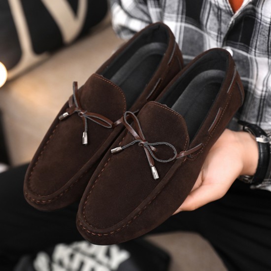 Cross-border delivery of summer men's breathable moccasins, slip-on casual shoes, trendy and versatile work shoes