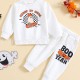 Amazon Cross-border Children's Color-Contrast Sweatshirt Tracksuit 2023, Toddler Clothes, Boys' Autumn/Winter Two-Piece Set