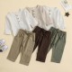 Cross-border foreign trade. 2023 Early Autumn New Boys' Loungewear, Lightweight, Casual, Three-Color Trouser Set, In-Stock Wholesale