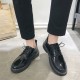 Shipshipping shiny leather British leather shoes, versatile Korean-style small leather shoes, thick-soled Martin work shoes, cross-border shoes for foreign trade