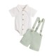 Cute European and American summer casual children's clothing: shoulder-tied floral print. Ribbed elastic waist jumpsuit