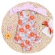 Girls' summer sweet solid color short-sleeved shorts set, daisy pattern, breathable and comfortable pullover sister pants set.