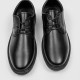Summer men's black business and formal leather shoes, British work shoes, black soft-soled suit, groom's wedding shoes.
