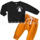 Foreign trade children's clothing: Boys' plain, short-sleeved, rolled-up sleeve two-piece suit, fashionable and casual wholesale.