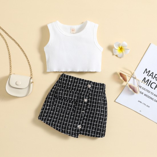 New arrivals: summer girls' casual letter-printed short-sleeved and long-sleeved two-piece set for wholesale and foreign trade