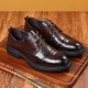 New autumn men's leather shoes, trendy genuine leather formal business wedding shoes, fashionable British soft-soled casual shoes
