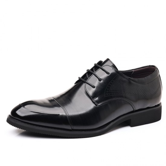 Men's business formal leather wedding shoes, simple British-style commuting shoes, breathable, factory-shipped trendy