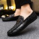Low-top casual loafers, breathable, trendy, versatile black leather slip-on shoes, trendy work loafers, foreign trade dropshipping