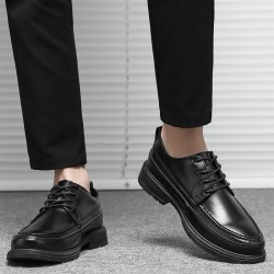 Spring and summer men's business formal casual shoes, Korean-style pointed-toe thin wedding shoes, black work shoes.