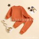 New cross-border Amazon girls' clothing: a stylish candy-colored pullover sweatshirt for boys, multi-color, letter-printed sweatpants.