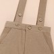 Foreign Trade New Summer Short-Sleeved Rolled-Up Shirt Set, Pure Cotton Khaki Overalls, Two-Piece Set