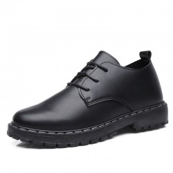 Cross-border Korean-style men's casual leather shoes, men's British black leather shoes, business formal, breathable work shoes.