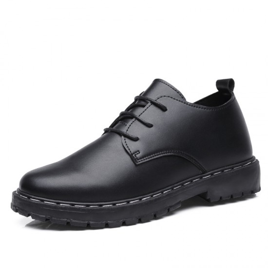 Cross-border Korean-style men's casual leather shoes, men's British black leather shoes, business formal, breathable work shoes.