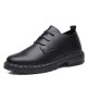 Cross-border Korean-style men's casual leather shoes, men's British black leather shoes, business formal, breathable work shoes.