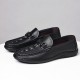 Wholesale men's sandals, trendy, breathable, non-slip, moccasins, men's genuine leather soft-soled, soft-sole, hollowed-out clogs