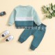 New cross-border autumn children's sweatshirt and sweatpants two-piece set for girls, fashionable long-sleeved pants for boys.