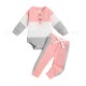 Amazon cross-border hot-selling: Morandi-colored, front-strap two-piece suits for boys and girls, pure cotton shirts and long-sleeved pants. Amazon cross-border hot-selling: Morandi-colored, front-strap two-piece suits for boys and girls, pure cotton shirts and long-sleeved pants.