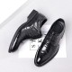 New men's casual business leather shoes, genuine leather wedding shoes, commuting, live streaming, formal, Korean-style, trendy shoes.