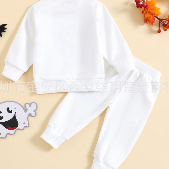 Amazon Cross-border Children's Color-Contrast Sweatshirt Tracksuit 2023, Toddler Clothes, Boys' Autumn/Winter Two-Piece Set