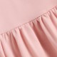 Children's Spring and Autumn New Three-Color Pure Cotton Simple Dress, Cross-Border Girls' Long-Sleeved Round Neck, Versatile A-Line Skirt