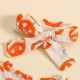 Foreign trade children's clothing: Infant and toddler butterfly sweet knot bodysuit set in six colors, fashionable printed ribbed striped sister suits, now in stock.
