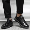 Autumn and winter men's casual leather shoes, lace-up Martin boots, Korean-style sneakers, breathable low-top shoes, work shoes, Martin boots for men